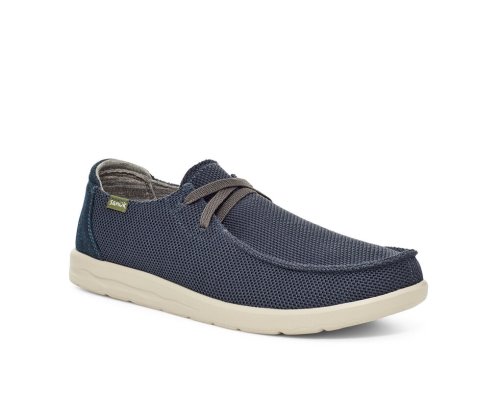 Sanuk Shaka Mesh No-tie - Sanuk Sneakers Mens Navy - Philippines NMKLTH306